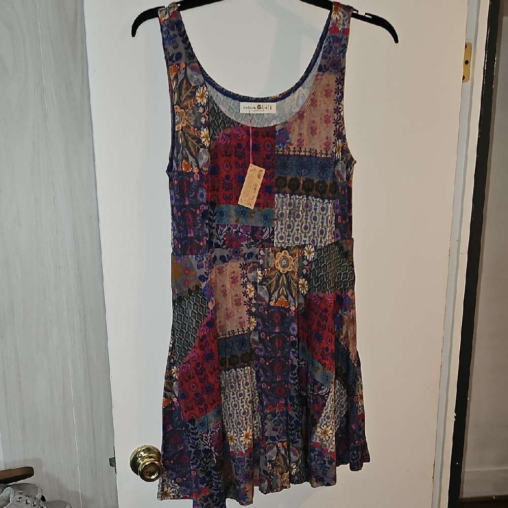 Colorful Patchwork Sleeveless Dress